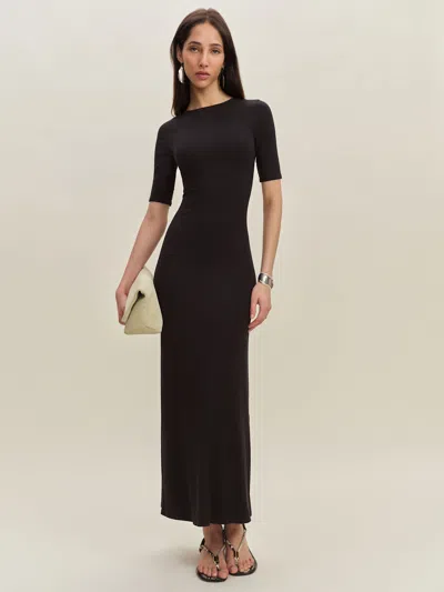 Reformation Perla Knit Dress In Black