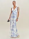 Reformation Pernille Silk Dress In Meringue