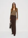 Reformation Perrin Knit Top In Brown