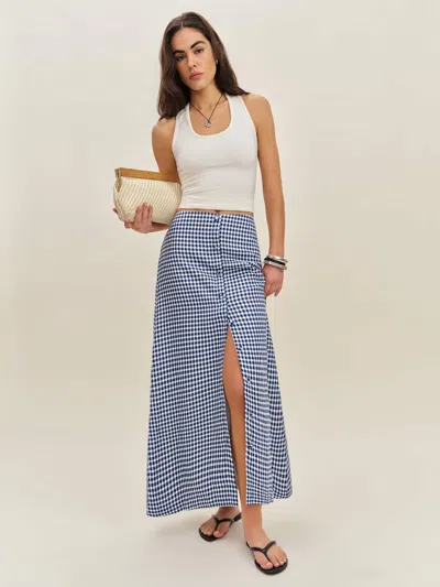 REFORMATION PETITES ANDI LINEN MAXI SKIRT