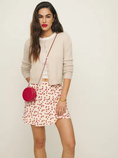 Reformation Petites Brandy Skirt In Cherry Pudding