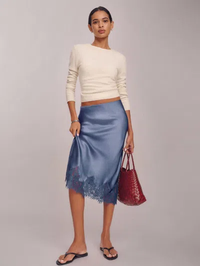 REFORMATION PETITES CAROLINA SILK SKIRT