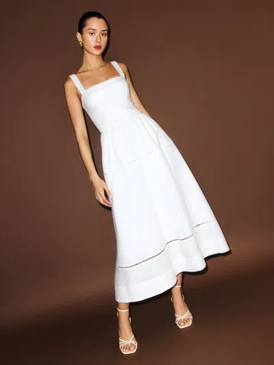 Reformation Petites Everett Linen Dress In White
