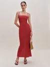 Reformation Petites Frankie Linen Dress In Sundried Tomato