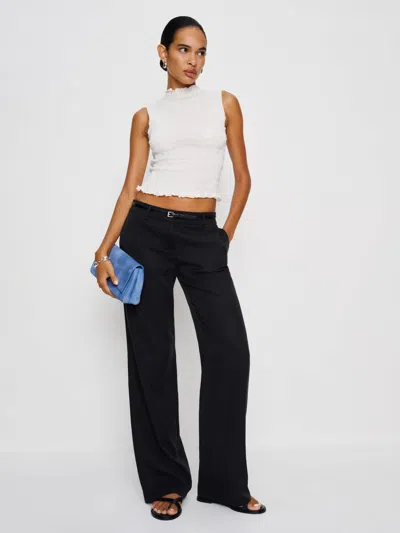 Reformation Petites Gisele Low Rise Pant Black 12p