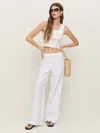 Reformation Petites Hallie Linen Pant In White