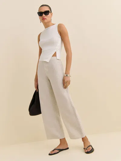 Reformation Petites Joni Linen Cropped Pant
