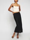 Reformation Petites Layla Linen Skirt In Black