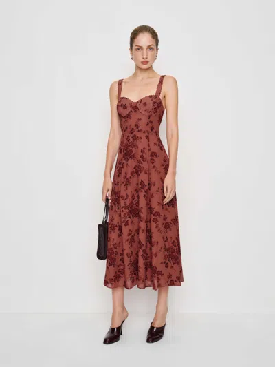 Reformation Petites Lela Dress In Burgundy