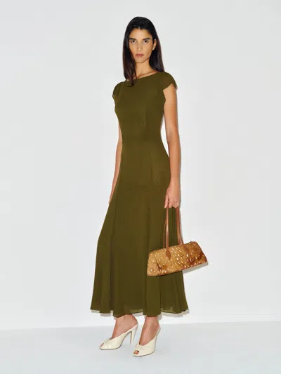 Reformation Petites Maelani Dress Green 0p