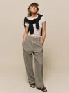 Reformation Mason Pant In Slate Stripe