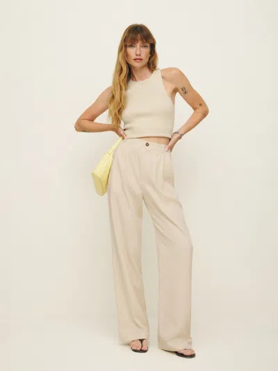 Reformation Petites Mason Pant In Sugar