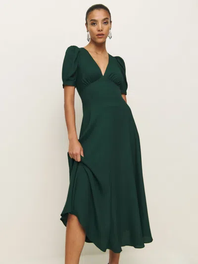 Reformation Petites Naira Dress In Green