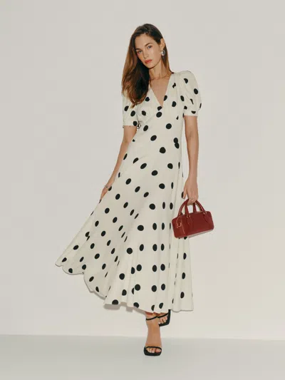 Reformation Petites Naira Dress In Pluto Dot