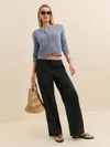 Reformation Petites Olina Linen Pant In Black