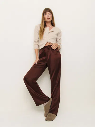 Reformation Mason Pant In Mahogany