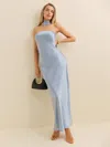 Reformation Petites Oren Silk Dress In Mineral