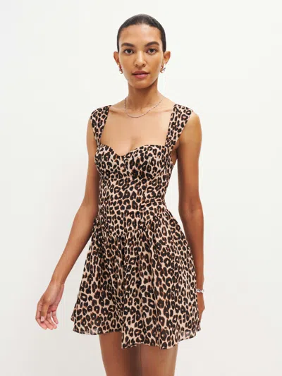 Reformation Petites Taiga Dress In Leo