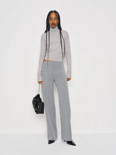 Reformation Petites Vida Low Rise Pant In Gray