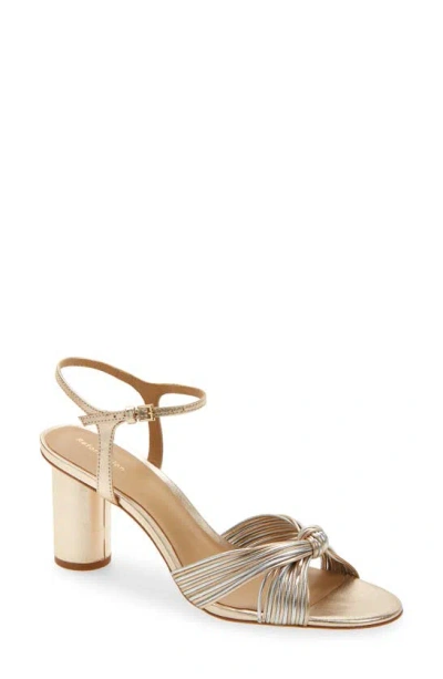 Reformation Petra Cylinder Heel Sandal In Gold
