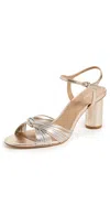 Reformation Petra Cylinder Heels Gold Silver