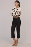 Reformation Petra Linen Pedal Pusher Pants In Black