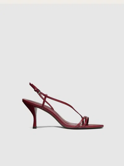 Reformation Petunia Heeled Sandal In Burgundy