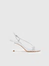 Reformation Petunia Heeled Sandal In Silver