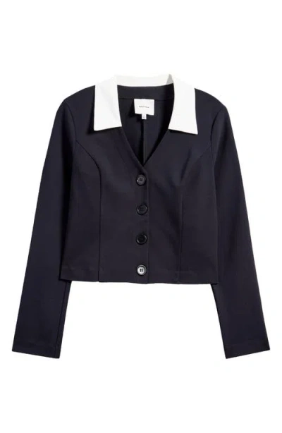 Reformation Pia Crop Jacket In Black
