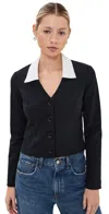 Reformation Pia Knit Top Black In Black