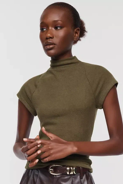 Reformation Pien Knit Top In Green