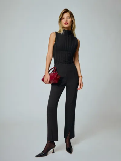Reformation Pierre Mid Rise Pant In Black