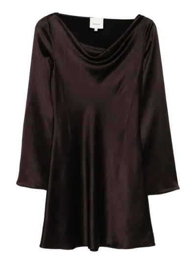 Reformation Pike Dress In Brown