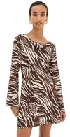 Reformation Pike Satin Dress In Stampede