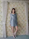 Reformation Pike Satin Dress In Teardrop Crushed