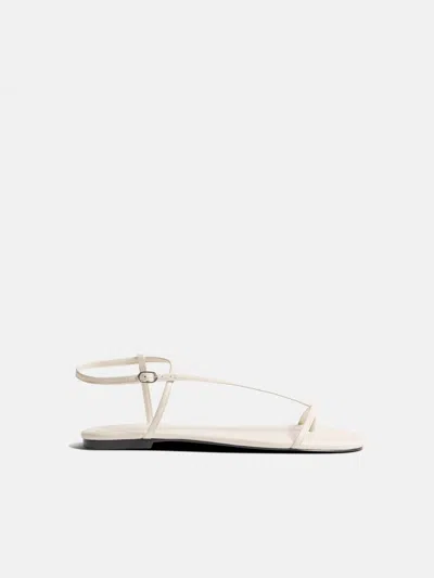 Reformation Pina Flat Sandal Ivory 10.5 In White