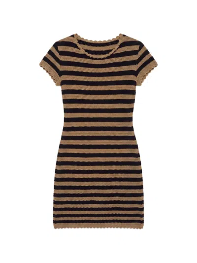 Reformation Pip Striped Mini Dress In Multi