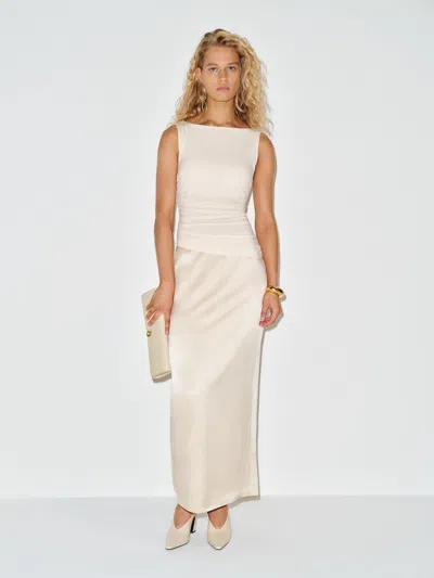 Reformation Piper Knit Top Ivory Large In White
