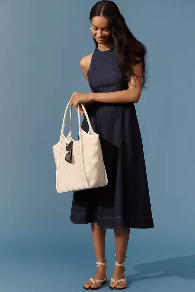 Reformation Pippa Denim Midi Dress In Blue