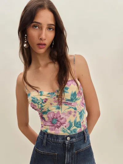 Reformation Pixie Top In Blue