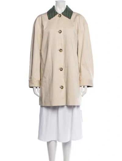 Pre-owned Reformation Plaid Print Coat W/ Tags In Neutrals