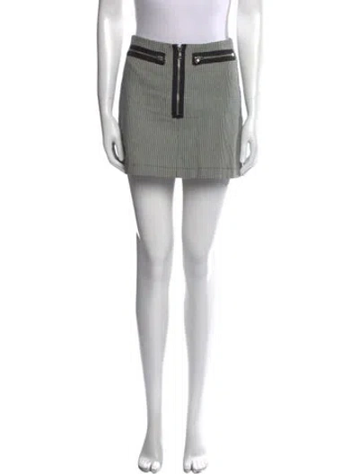 Pre-owned Reformation Plaid Print Mini Skirt In Black