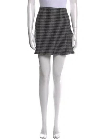 Pre-owned Reformation Plaid Print Mini Skirt In Multi