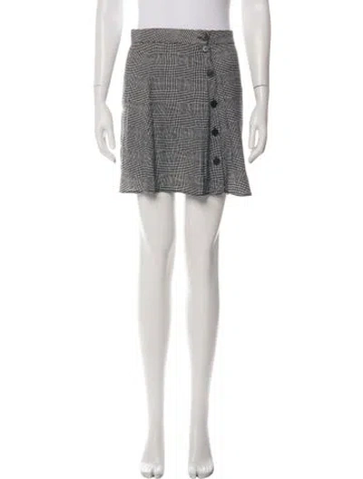 Pre-owned Reformation Plaid Print Mini Skirt W/ Tags In Green