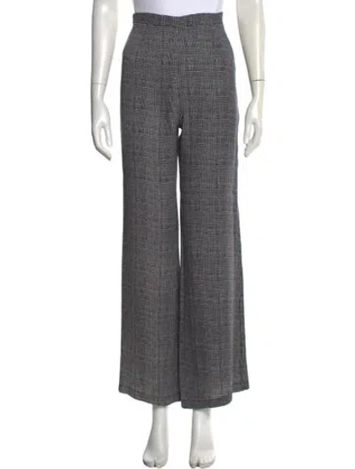 Pre-owned Reformation Plaid Print Wide Leg Pants In Multi