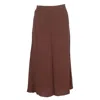 Reformation Plain Midi Skirt In Brown Viscose In Brown