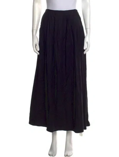Pre-owned Reformation Pleated Accents Long Skirt In Black