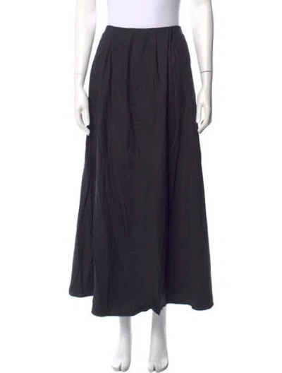 Pre-owned Reformation Pleated Accents Long Skirt In Blue