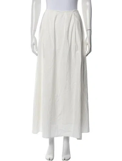 Pre-owned Reformation Pleated Accents Long Skirt In Neutrals