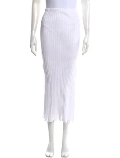 Pre-owned Reformation Pleated Accents Long Skirt In White